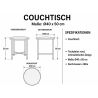 Möbelset für Garten oder Terrasse – 2 Sessel, Couchtisch, Aluminiumrahmen, Polyrattan, braune und weiße Kissen, Ema