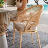 Möbelset für Garten oder Terrasse – Tisch und 4 Stühle, Aluminiumrahmen und Polyrattan-Geflecht, June