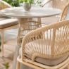 Möbelset für Garten oder Terrasse – Tisch und 4 Stühle, Aluminiumrahmen und Polyrattan-Geflecht, June