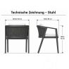 Möbelset für Garten oder Terrasse – Tisch aus Aluminium und 8 Stühle, Aluminiumrahmen und Polyrattan, Dunkelgrau, Dalia