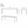 Möbelset für Garten oder Terrasse – Tisch aus Aluminium und 8 Stühle, Aluminiumrahmen und Polyrattan, Dunkelgrau, Dalia