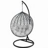 Hängesessel California Grey, Entspannungssessel zum Aufhängen, für Garten oder Wohnzimmer, komfortabel, 3D-Rattan