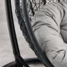 Hängesessel California Grey, Entspannungssessel zum Aufhängen, für Garten oder Wohnzimmer, komfortabel, 3D-Rattan