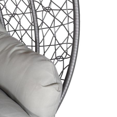 Hängesessel California Grey, Entspannungssessel zum Aufhängen, für Garten oder Wohnzimmer, komfortabel, 3D-Rattan