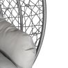 Hängesessel California Grey, Entspannungssessel zum Aufhängen, für Garten oder Wohnzimmer, komfortabel, 3D-Rattan