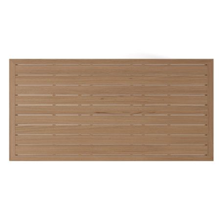 Möbelgarnitur, Tisch 150 cm + 6 Stühle, Teakholz, für Terrasse oder Garten, Seilgeflecht, Kissen inklusive, Gardenia