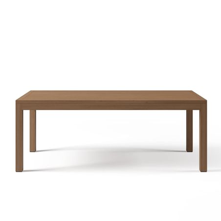 Möbelgarnitur, Tisch 150 cm + 6 Stühle, Teakholz, für Terrasse oder Garten, Seilgeflecht, Kissen inklusive, Gardenia