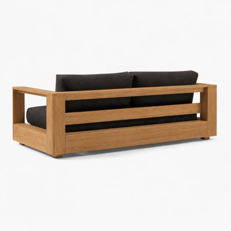 Gartenmöbel-Set für die Terrasse, 2-Sitzer-Sofa, 2 Sessel, Couchtisch, Aluminium, Edenia