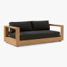 Gartenmöbel-Set für die Terrasse, 2-Sitzer-Sofa, 2 Sessel, Couchtisch, Aluminium, Edenia