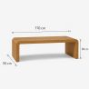 Gartenmöbel-Set für die Terrasse, 2-Sitzer-Sofa, 2 Sessel, Couchtisch, Aluminium, Edenia