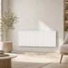 Heizkörper, doppelter Stahlradiator, Weiß, 42 Elemente, 2107 W, 156 x 60 cm, Wohnzimmer oder Zimmer, Alesia