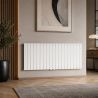 Heizkörper, doppelter Stahlradiator, Weiß, 42 Elemente, 2107 W, 156 x 60 cm, Wohnzimmer oder Zimmer, Alesia