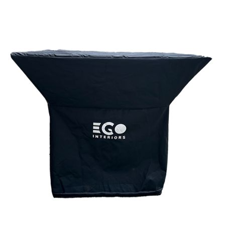 Schutzhülle wasserdicht aus Nylon mit Kordelzug für den Rustico-Grill, Größe 100 x 100 cm, schwarz