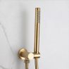 Duschsystem, Mattgold, 2 Funktionen, Stahl, Einbau-Einhebelarmatur, Fino