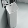 Standwaschbecken, Hochglanzweiß, ohne Armaturenloch, 55x38x85 cm, Bodenmontage, Sanitärkeramik, Monaco