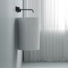 Waschbecken, Wandmontage, Hochglanzweiß, 50 x 28 cm, ohne Armaturenloch, Siena