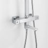 Thermostat-Duschsystem, 2 Funktionen, Regenduschkopf, Handbrause, Wandmontage, Chrom, Hermes