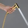 Hygienedusche, Warm- und Kaltwasser, Goldfarben, Matt, Wandmontage, Messing, Neo