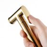 Hygienedusche, Warm- und Kaltwasser, Goldfarben, Matt, Wandmontage, Messing, Neo