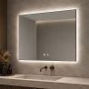 LED-Spiegel, schwarzer Rahmen, Anti-Beschlag, Touch-Taste, 3 Lichtfarben, Einstellbare Helligkeit, 60-70x80-150 cm, Feliz