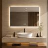 LED-Spiegel, schwarzer Rahmen, Anti-Beschlag, Touch-Taste, 3 Lichtfarben, Einstellbare Helligkeit, 60-70x80-150 cm, Feliz