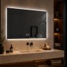 LED-Spiegel, schwarzer Rahmen, Anti-Beschlag, Touch-Taste, 3 Lichtfarben, Einstellbare Helligkeit, 60-70x80-150 cm, Feliz