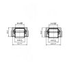 Adapter für Kupferrohre Ø 16 mm, Gewinde 3/4", Messing, schwarz