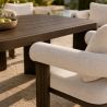 Möbelset für 6 Personen, Garten oder Terrasse, Aluminium, Tisch 214x102 cm + 6 Stühle, 100% Olefin-Gewebe, Bora Bora