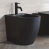 Bidet Galo, Mattschwarz, Power Colour, 56x36 cm, Bodenmontage, mit Überlauf