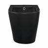 Bidet Galo, Mattschwarz, Power Colour, 56x36 cm, Bodenmontage, mit Überlauf