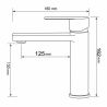 Waschbeckenarmatur, Nickel Matt, mit Perlator, Edelstahl, Waschbeckenmontage, Sereno