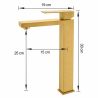 Waschbeckenarmatur, Perlator, Aufsatzmontage, Mattgold, Höhe 30 cm, Mira