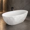 Freistehende Badewanne  Acryl, verchromtem Abfluss und Überlauf, Hochglanzweiß, 170 x 80 cm, Valencia
