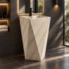 Standwaschbecken, mit Armaturenloch, 47.5 x 48 x 86 cm, Bodenmontage, Sanitärkeramik, Enrico Stone