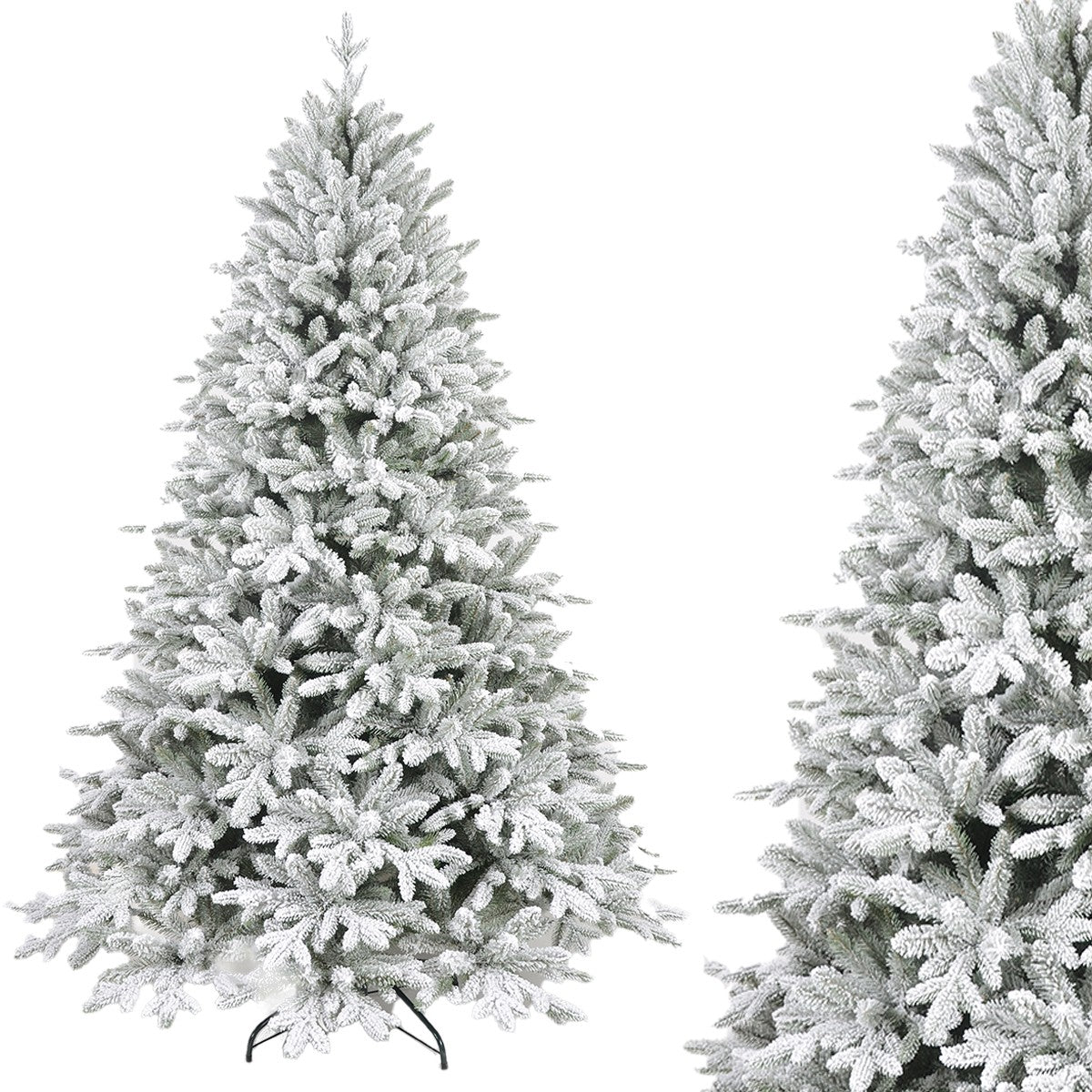 Künstlicher Weihnachtsbaum, beschneit, 3D-Zweige, 6212 Zweige, 185 cm Durchmesser, 300 cm Höhe, inkl. Metallständer, Polar