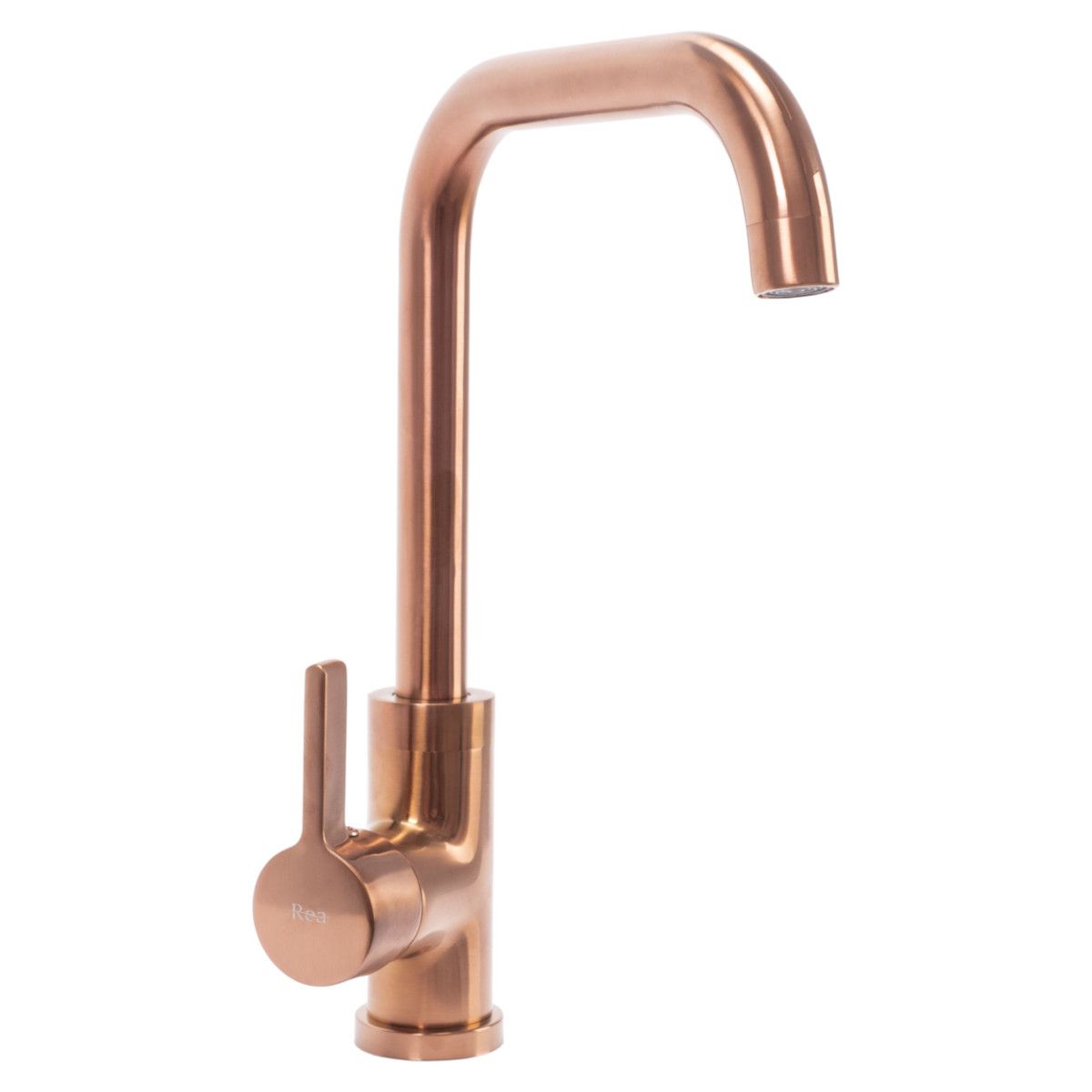 REA Folk Küchenarmatur, Roségold, Arbeitsplattenmontage, Luftsprudler, besonderes Design