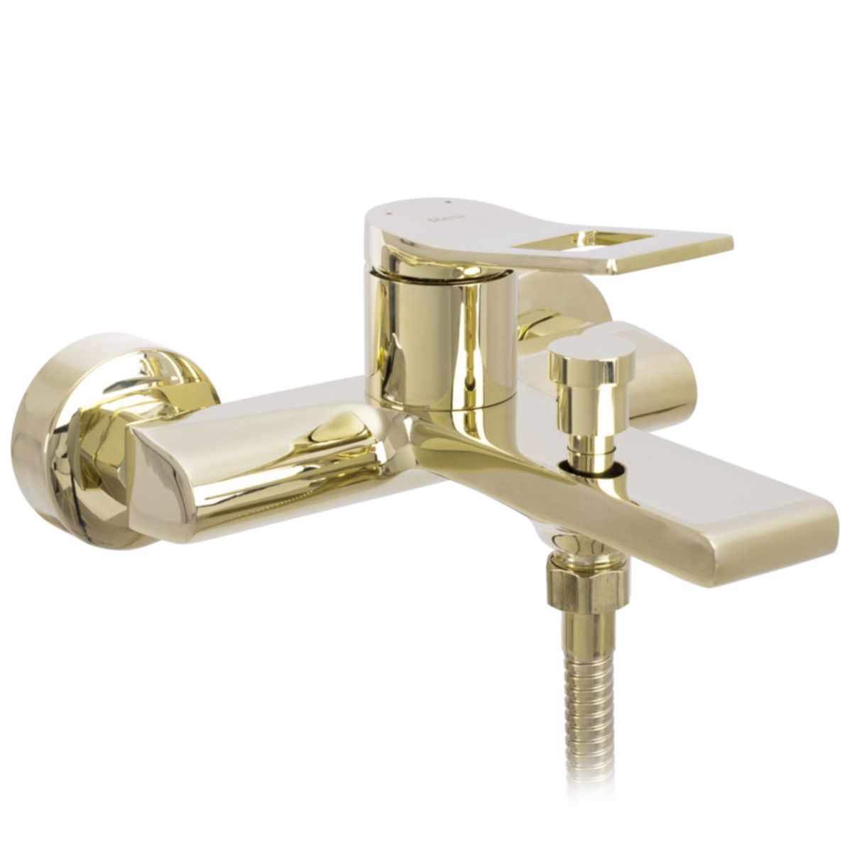 Soul Gold Wannenarmatur, goldene Oberfläche, galvanisiert, Wandmontage