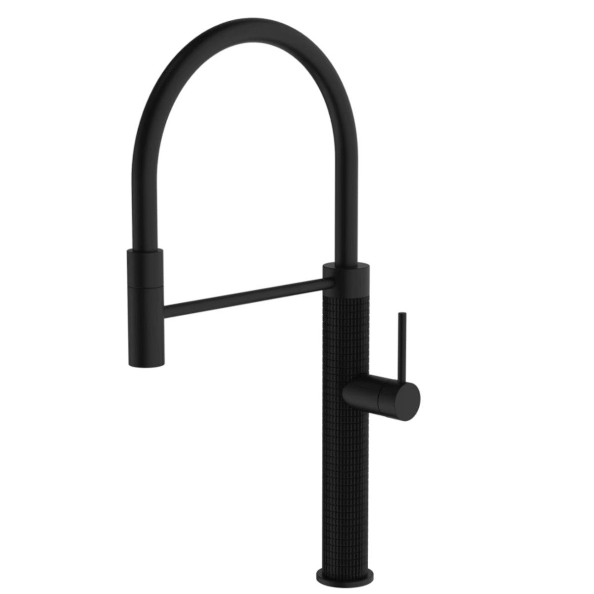 Küchenarmatur Filip, flexiblem Auslauf und ausziehbarer Brause, Höhe 52 cm, Schwarz