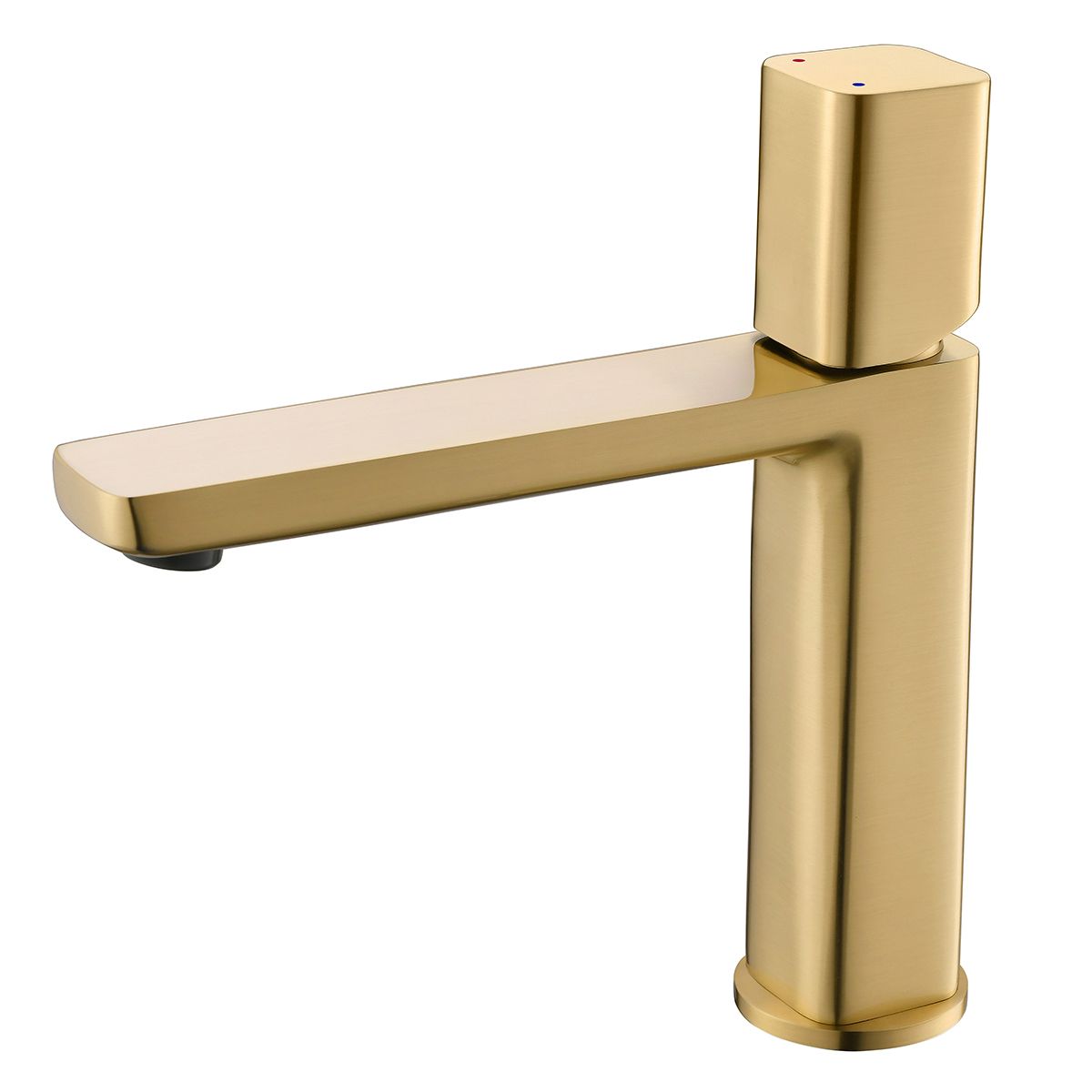 Waschbeckenarmatur Alano, Mattgold, Höhe 19,6 cm, Waschbeckenmontage