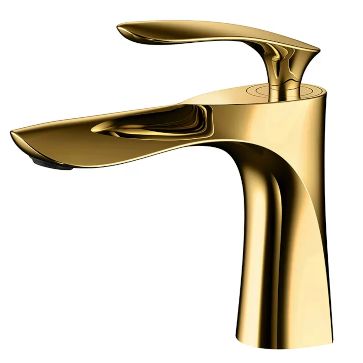 Waschbeckenarmatur Brandi, gebürstetes Gold, Höhe 16.5 cm, Waschbeckenmontage