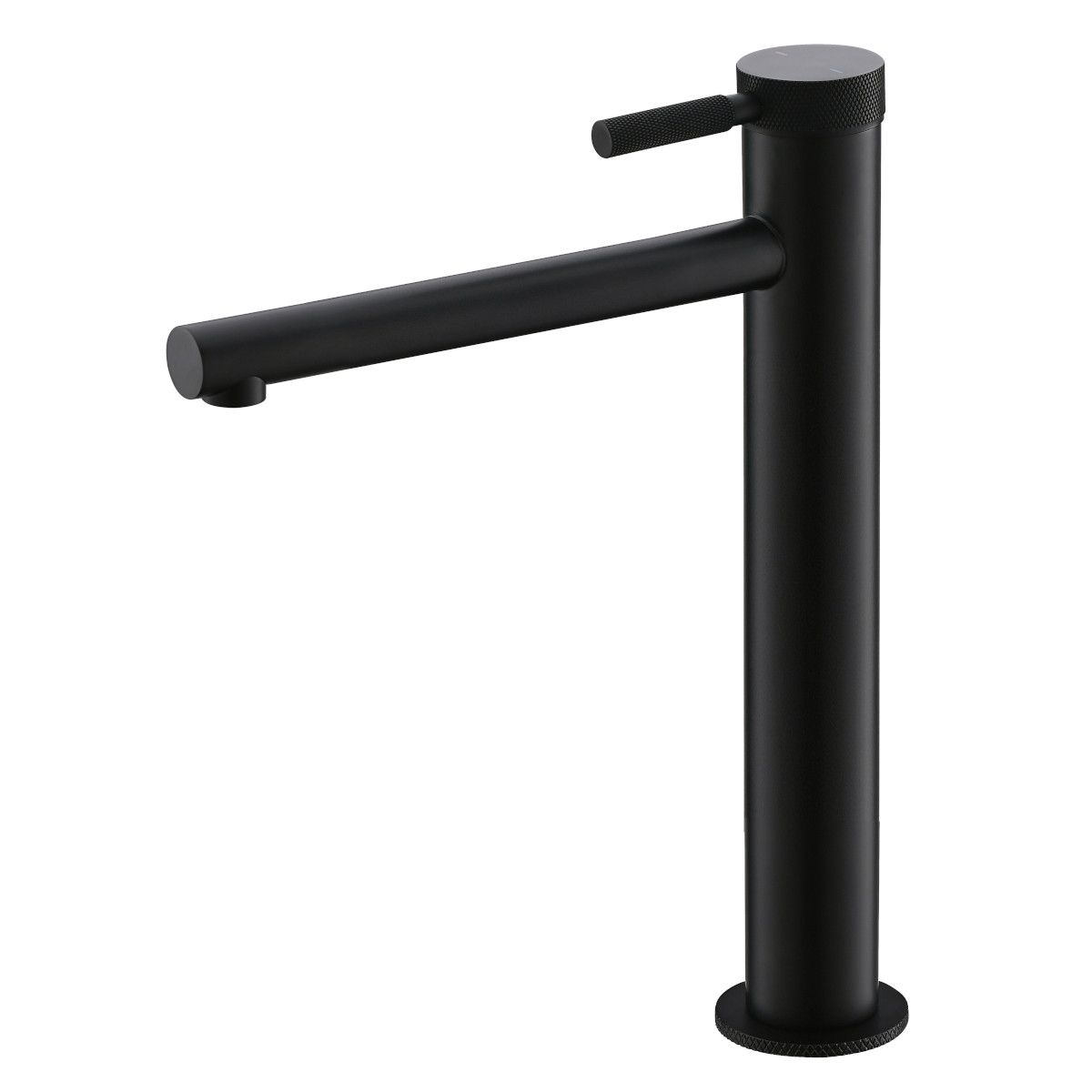 Waschbeckenarmatur EGO-Tiona Black High, Aufsatzmontage, Mattschwarz, mit Perlator, außergewöhnliches Design