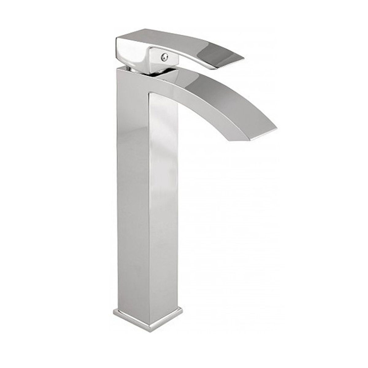Waschtischarmatur Enzo High, Wasserfall-Design, Aufsatzmontage, Chrom-Finish