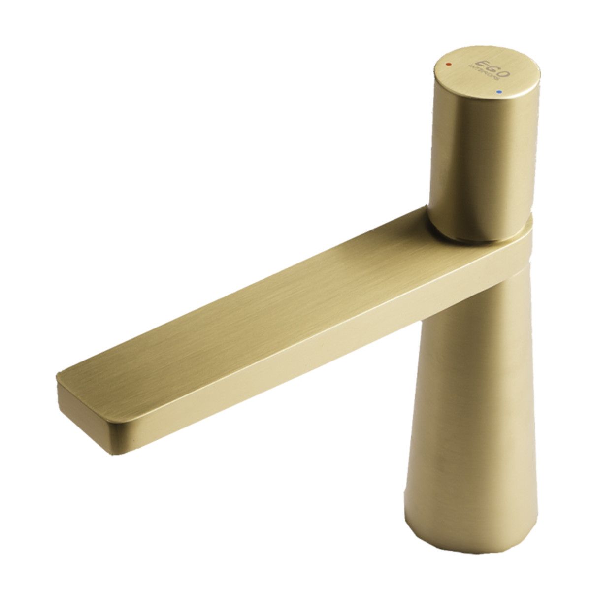 Waschbeckenarmatur Pilar, Mattgold, Höhe 18,5 cm, Waschbeckenmontage