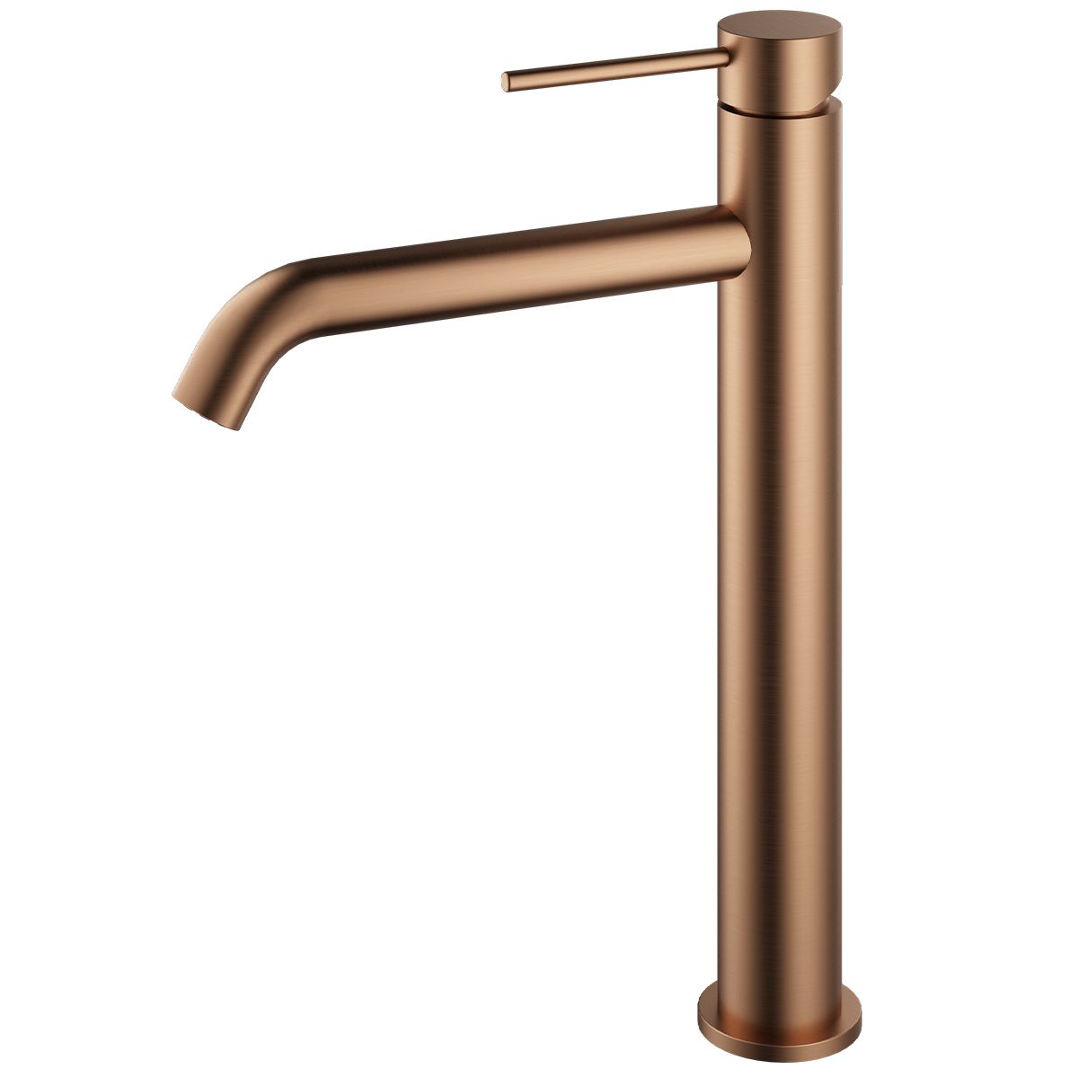 Waschbeckenarmatur, Roségold Matt, mit Perlator, Edelstahl, Aufsatzmontage, Fino