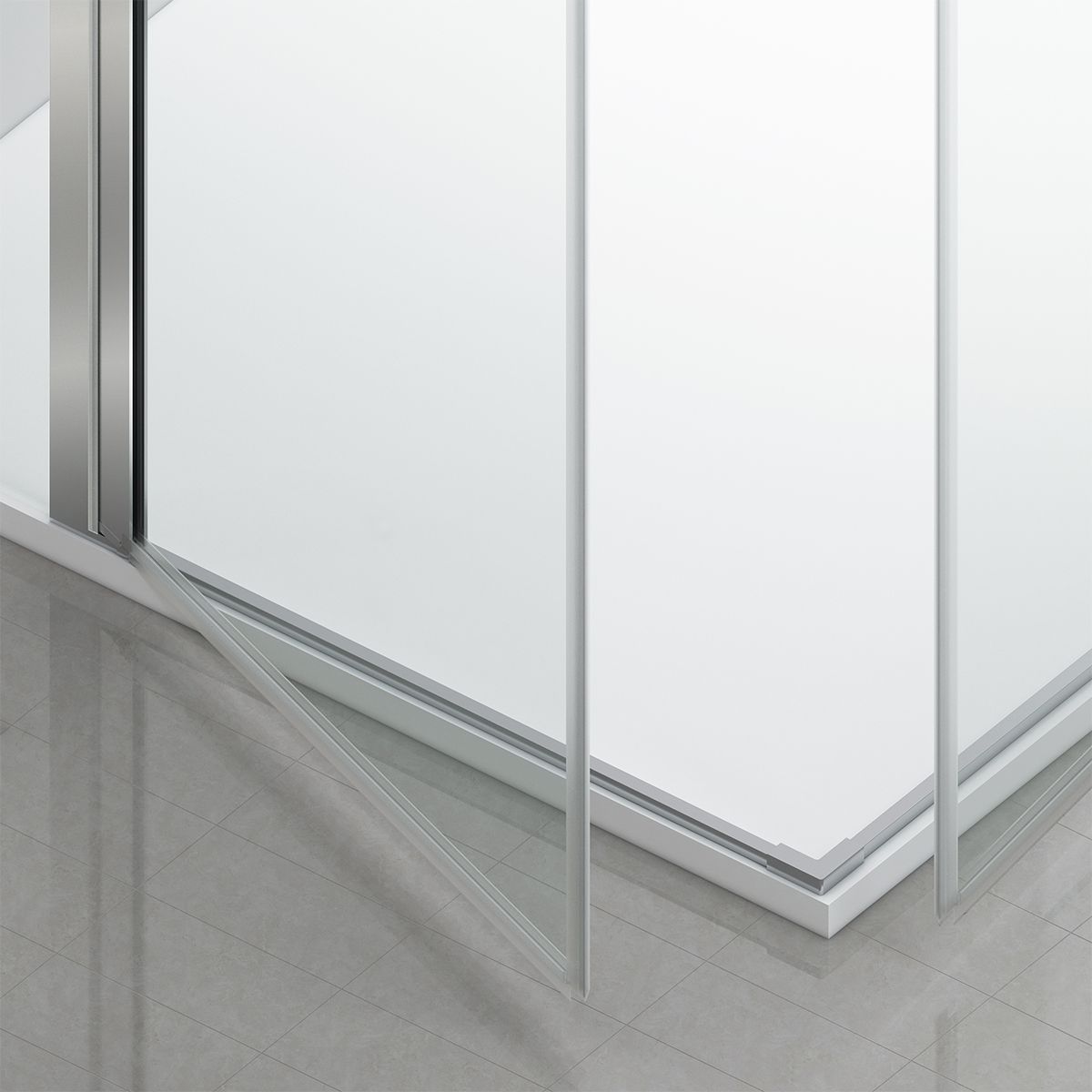 Duschkabine, Sicherheitsglas 6 mm, Transparent, Chrom, 2 Pendeltüren, Maße: 80–90×120 cm, Axis