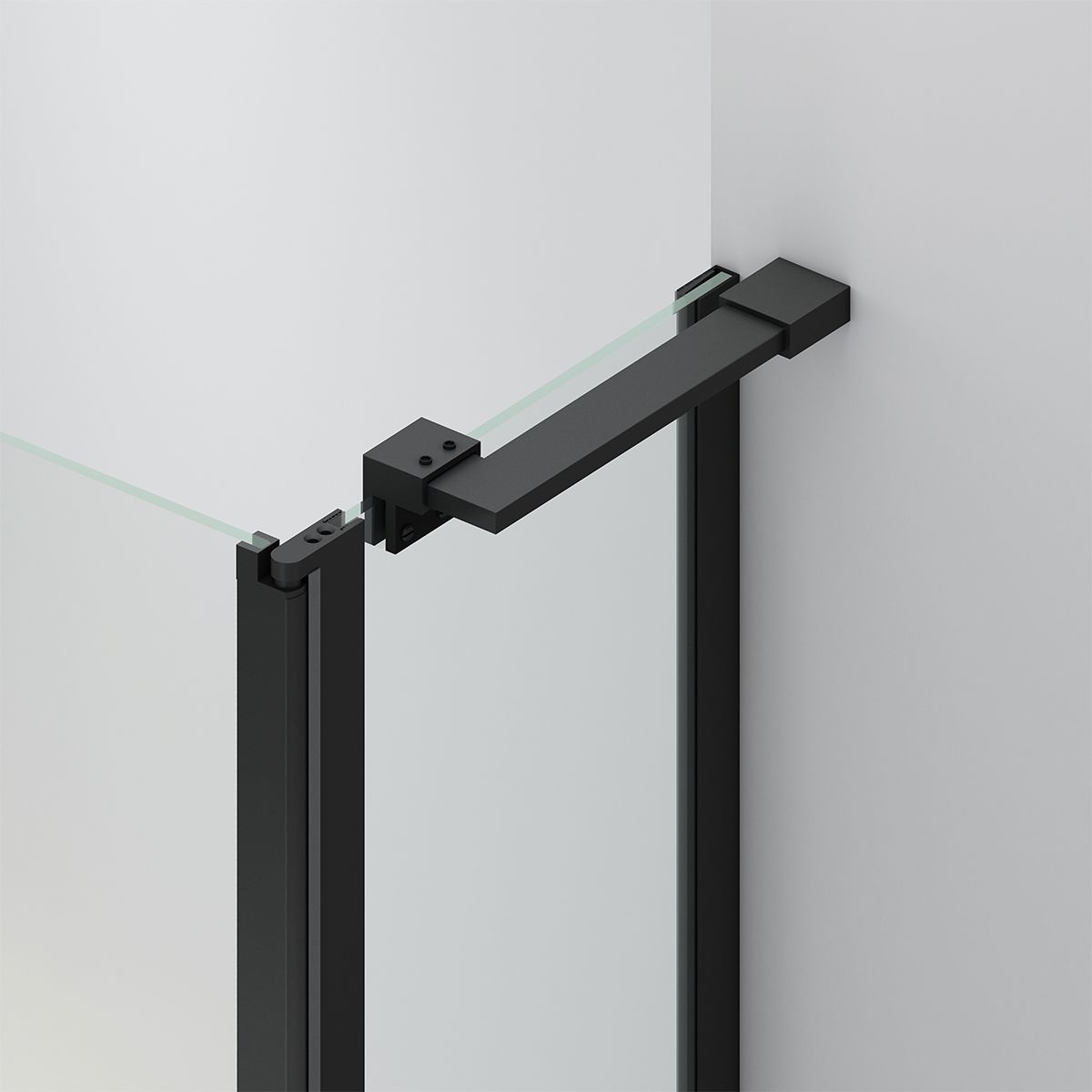 Duschkabine, Sicherheitsglas 6 mm, Transparent, Schwarz, 2 Pendeltüren, Maße: 80–90×120 cm, Axis