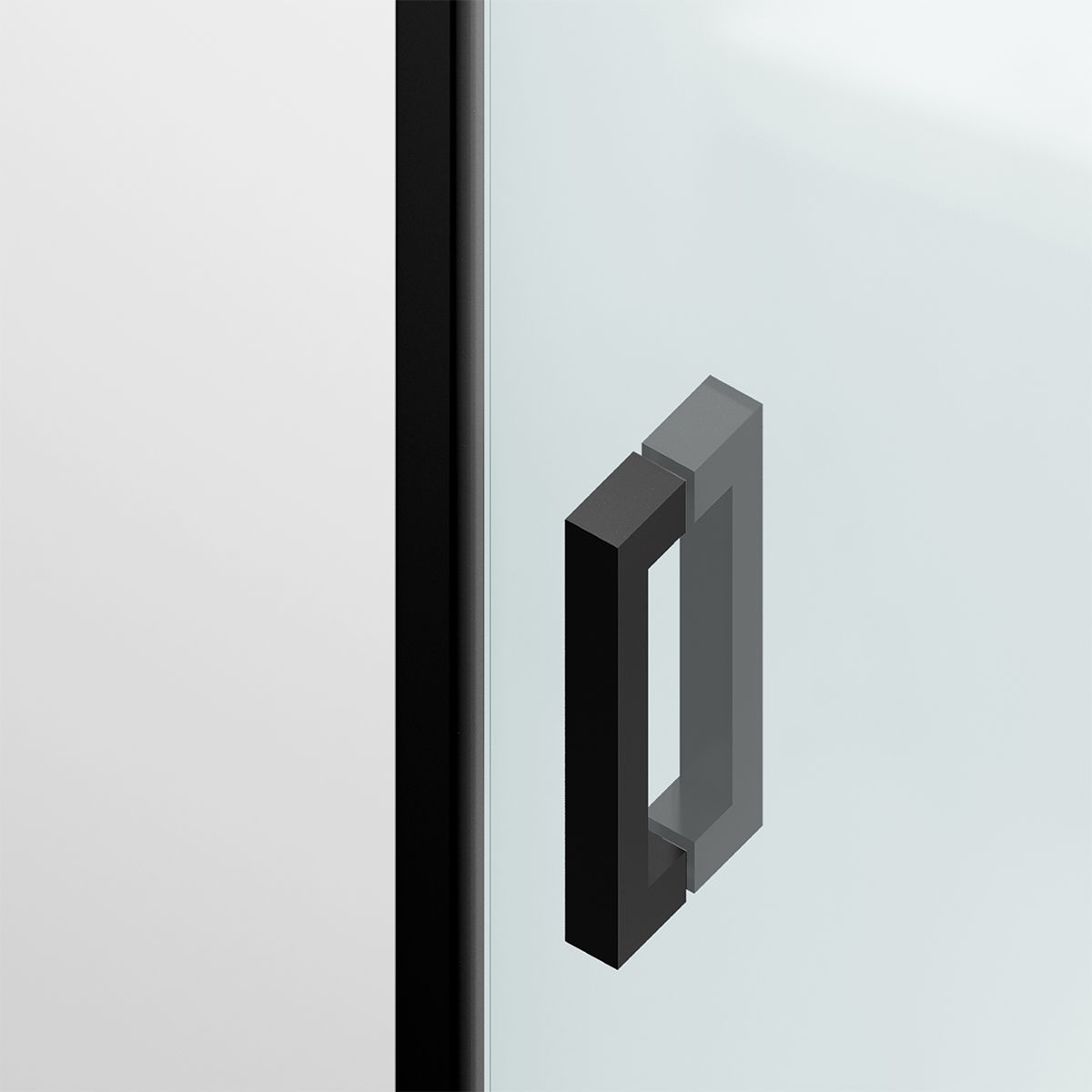 Duschkabine, Sicherheitsglas 6 mm, Transparent, Schwarz, 2 Pendeltüren, Maße: 80–90×120 cm, Axis