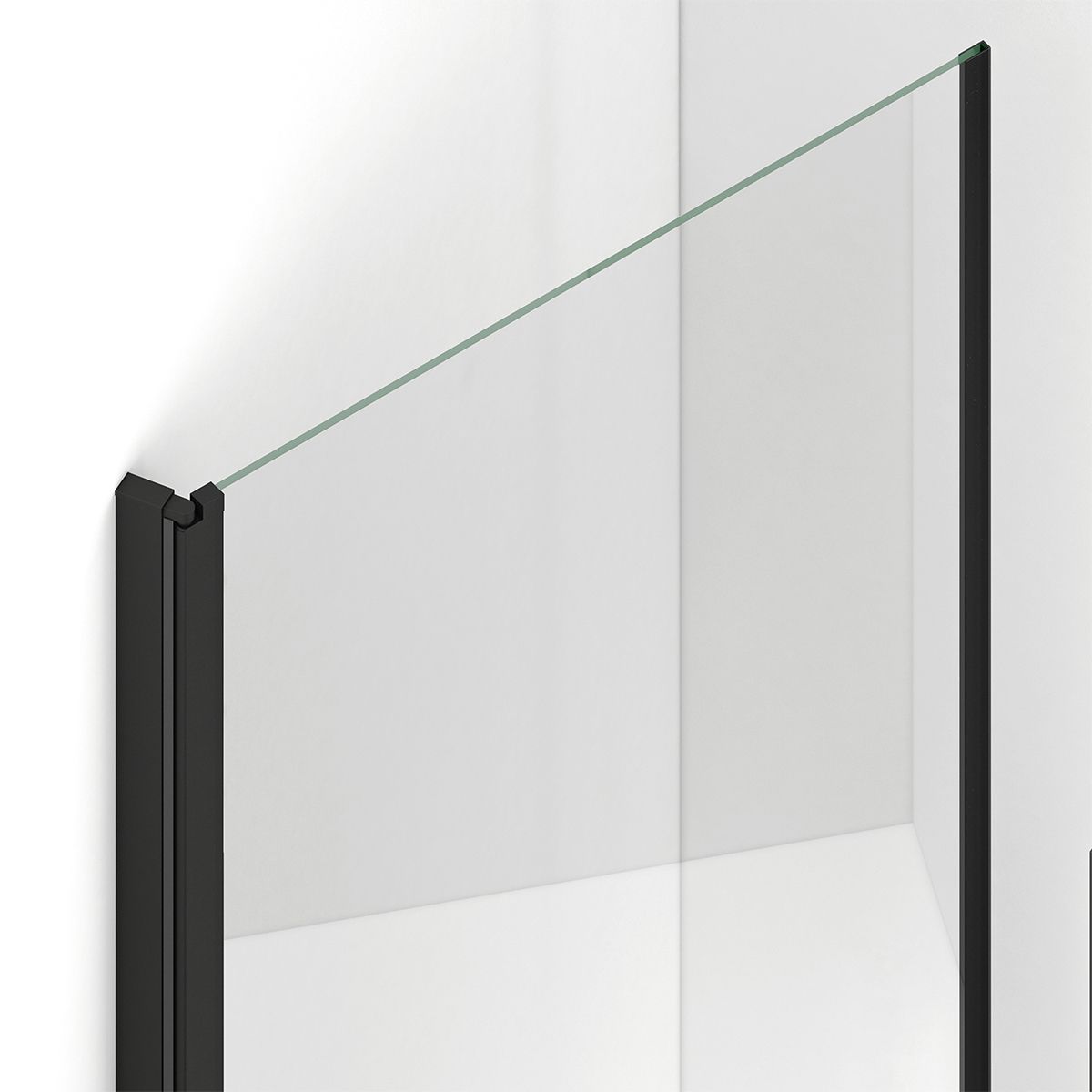 Duschkabine, 6 mm Sicherheitsglas, Transparent, Mattschwarz, 2 Drehtüren, Größen 70, 80, 90 x 195 cm, Hera