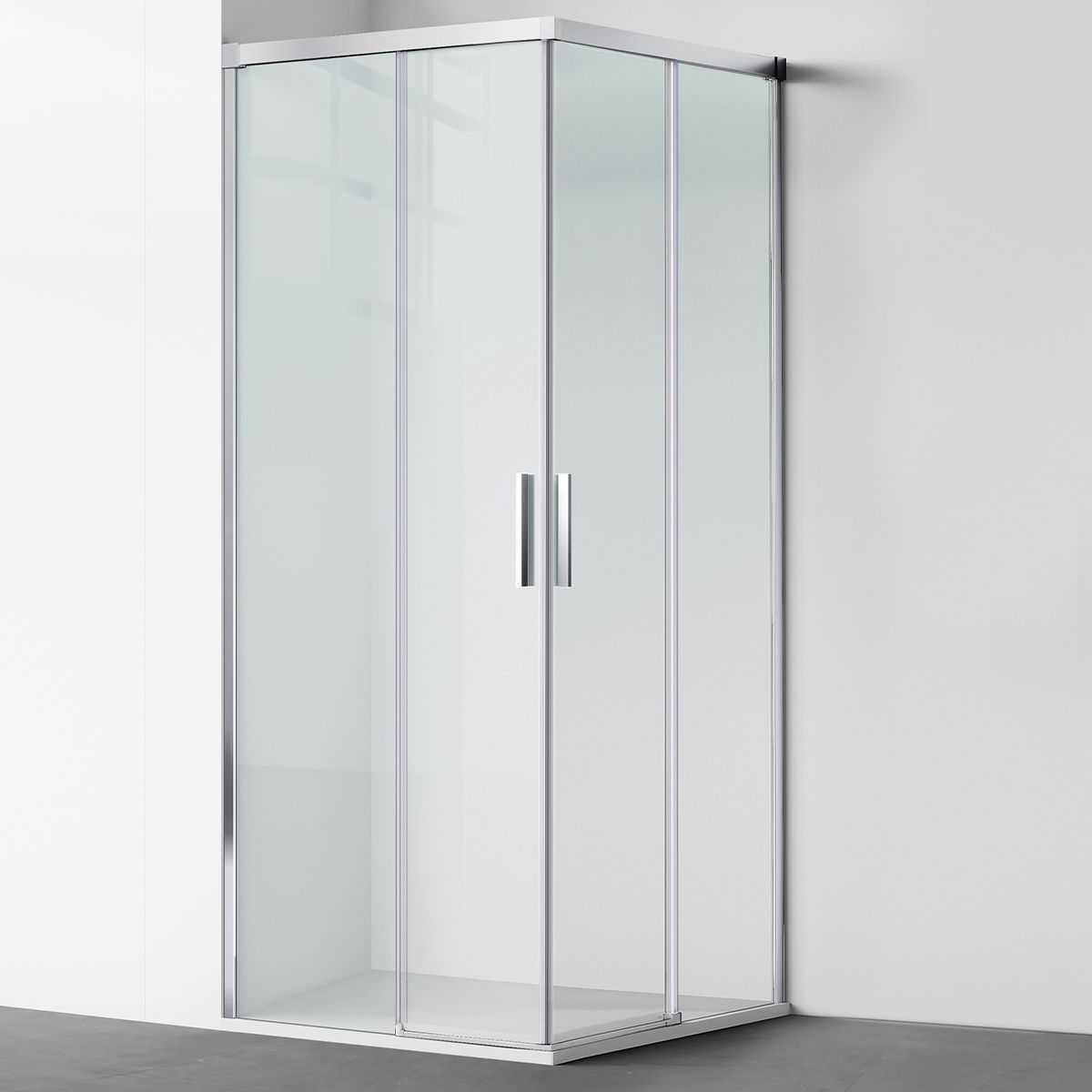 Duschkabine, 2 Schiebetüren, 6 mm Sicherheitsglas, 70-100 x 70-100 cm, Chromprofil, Medea