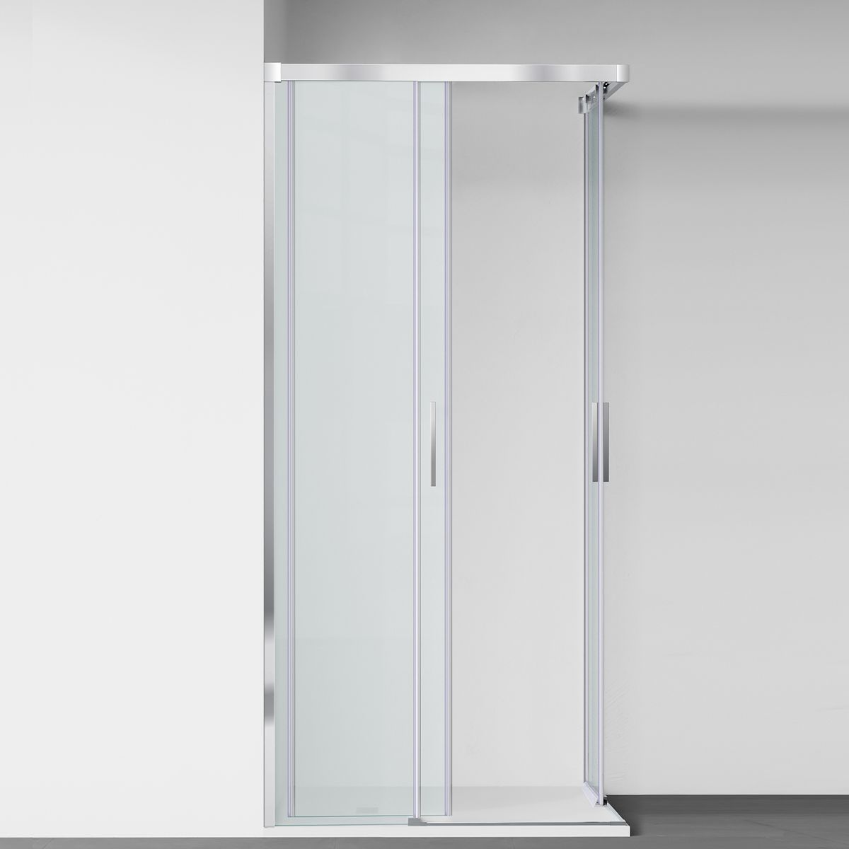 Duschkabine, 2 Schiebetüren, 6 mm Sicherheitsglas, 70-100 x 70-100 cm, Chromprofil, Medea